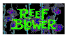 stamp of a heavily-compressed gif of every frame of the spongebob episode 'reef blower'.